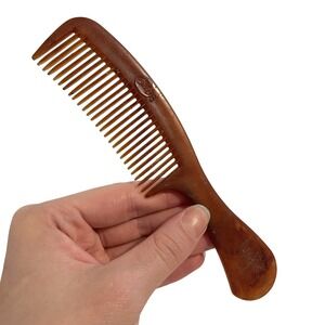 Vintage Comb Goody USA Faux Tortoise Shell Brown Hair Styling 1980s Plastic